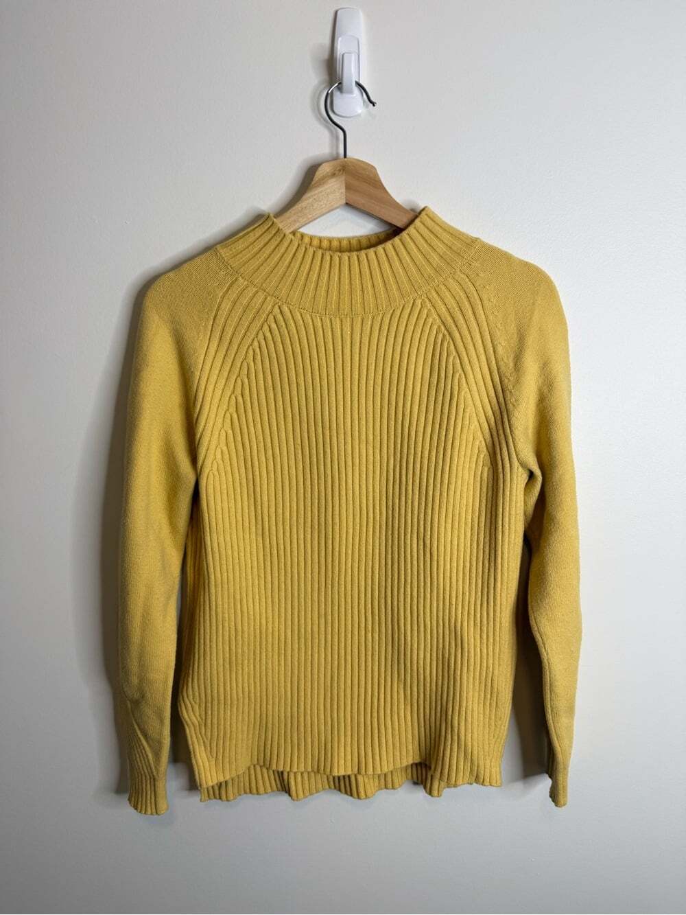 Banana Republic Yellow Ribbed Sweater medium